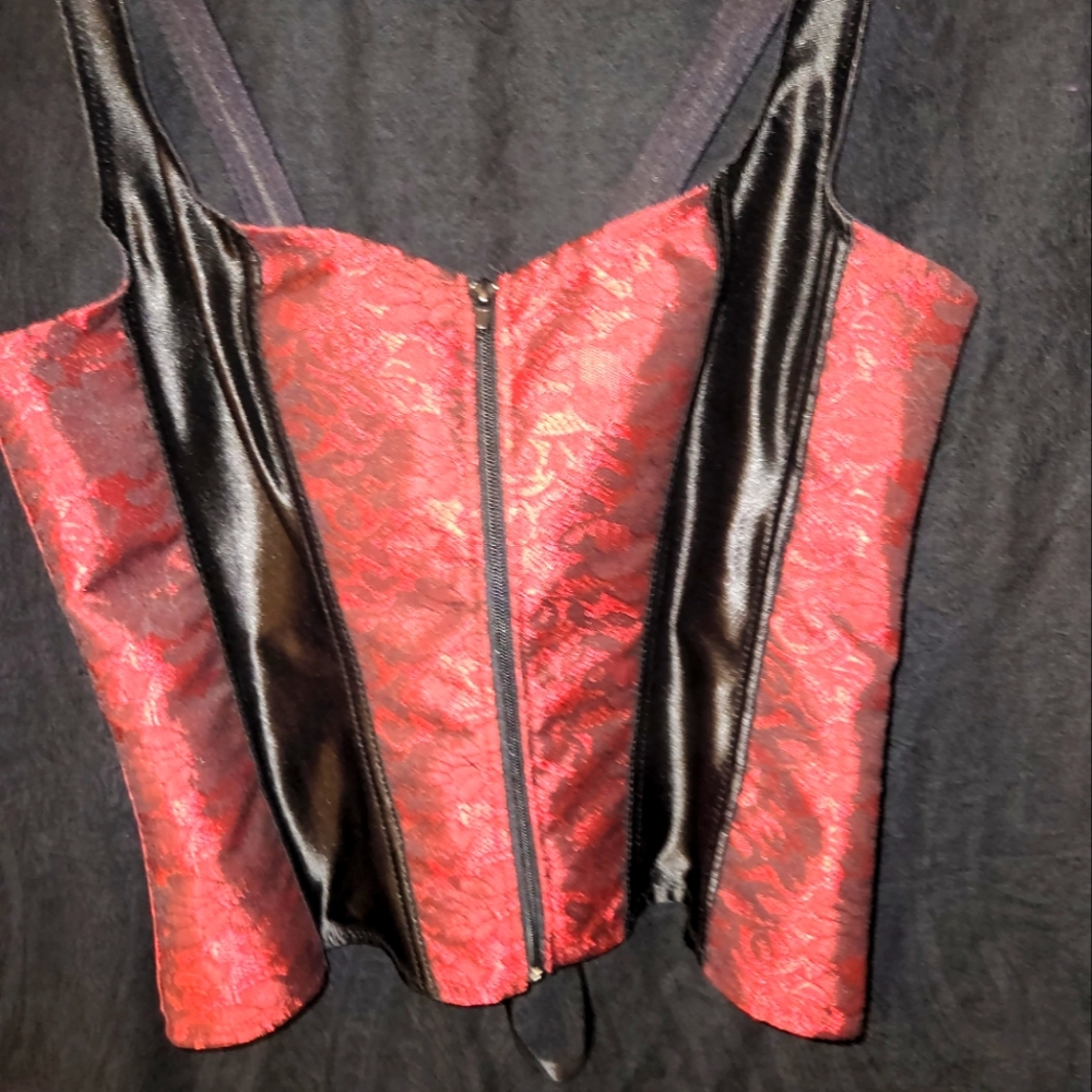 Corset red and black 2x